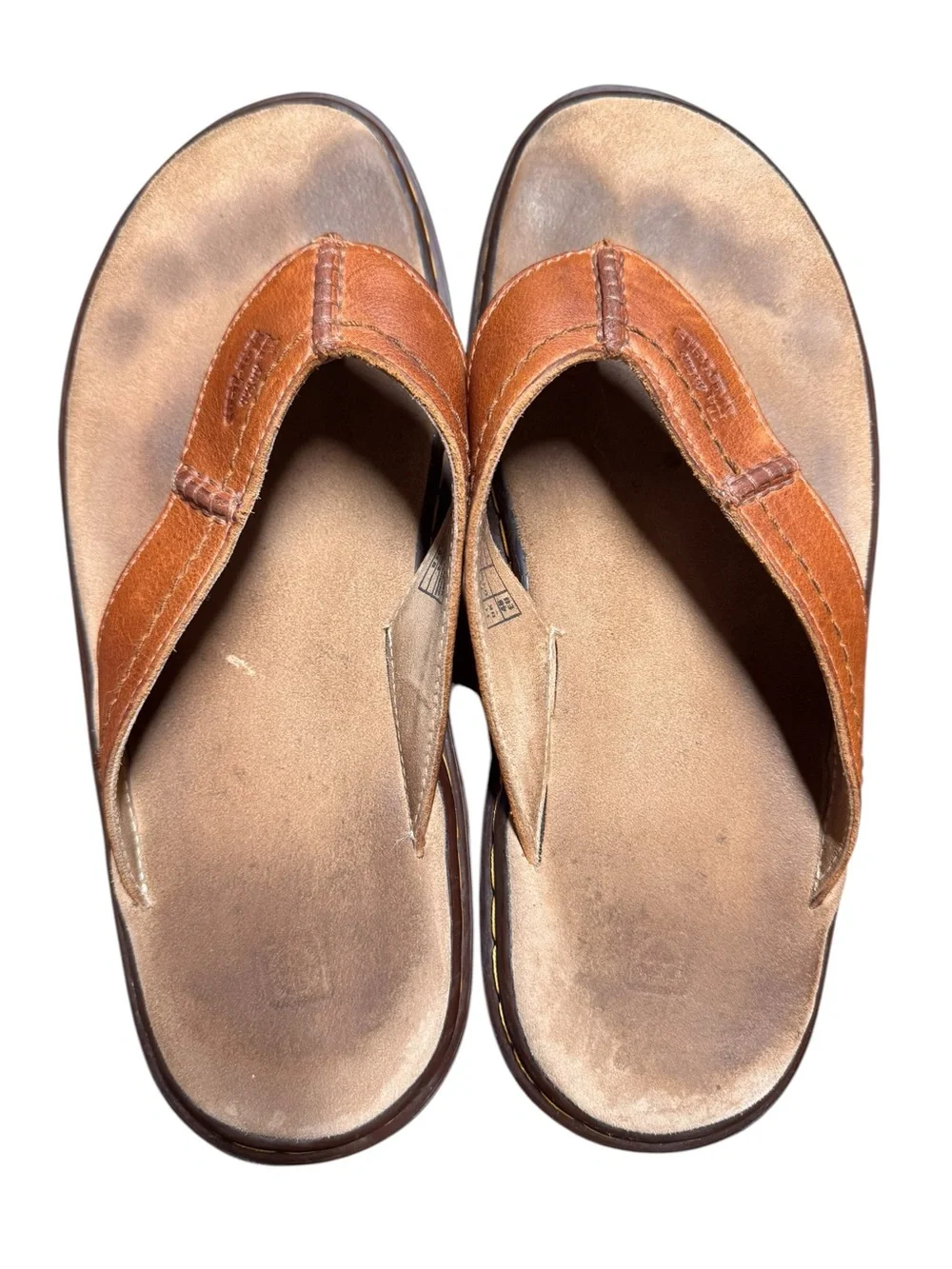 Dr Martens Brown Leather Sandals Size 11 UK Mens US 12 Flip Flop Thong Slip On
